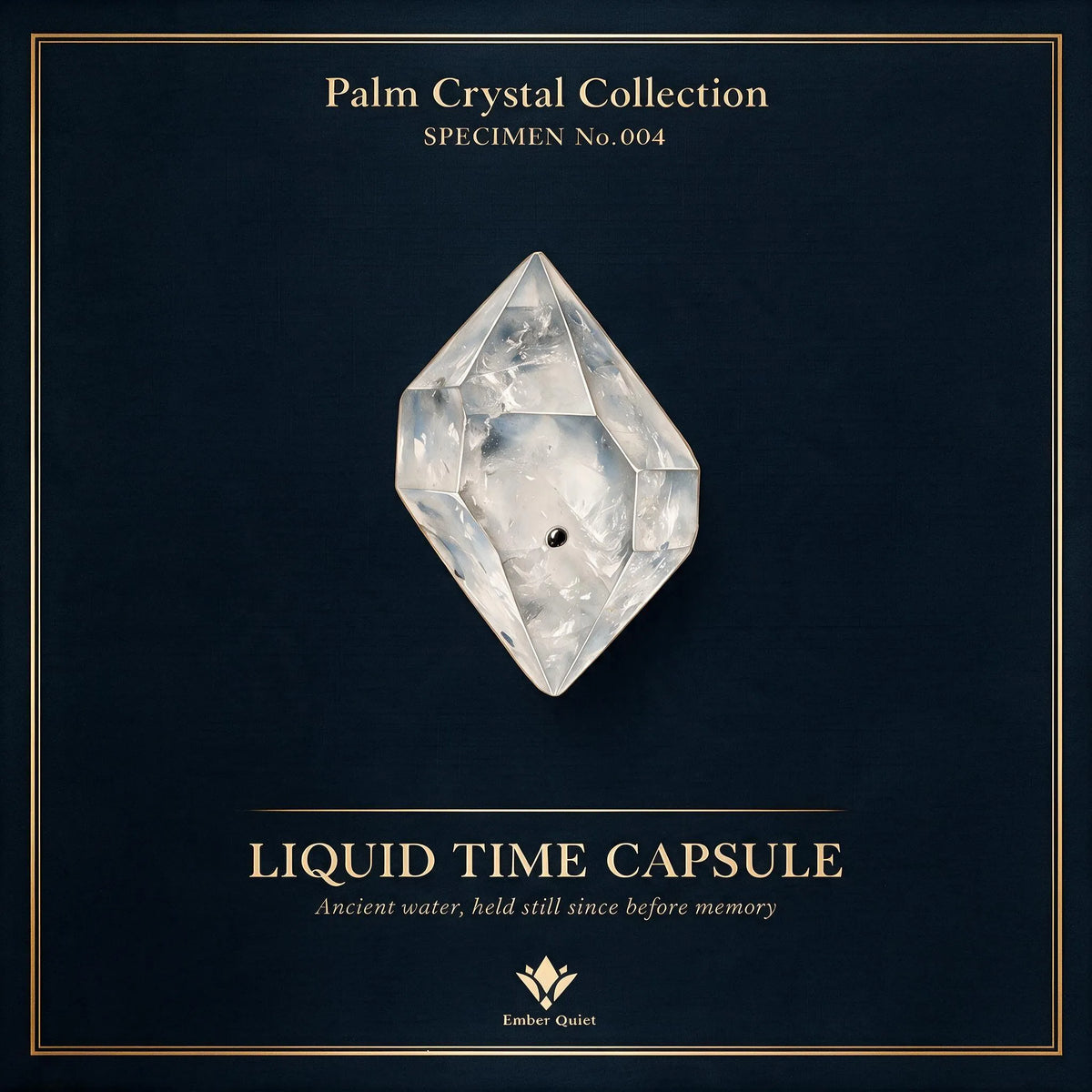Natural quartz pocket crystal Liquid Time Capsule with water inclusion